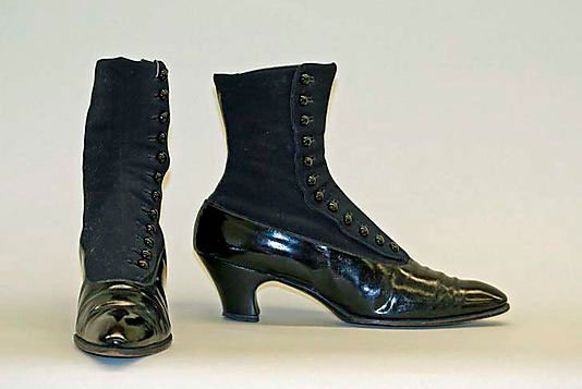 Викторианские ботинки на пуговицах