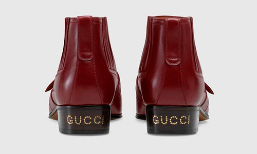 Бордовые ботинки Gucci