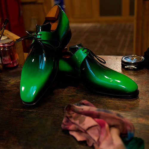 Зеленые корсарские туфли