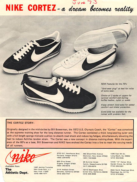 Реклама для кроссовок Nike Cortez