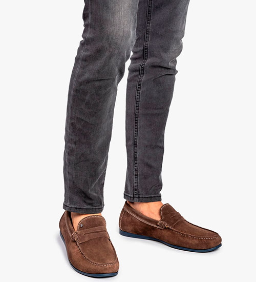 Обувь Floris van Bommel Suede leather loafer