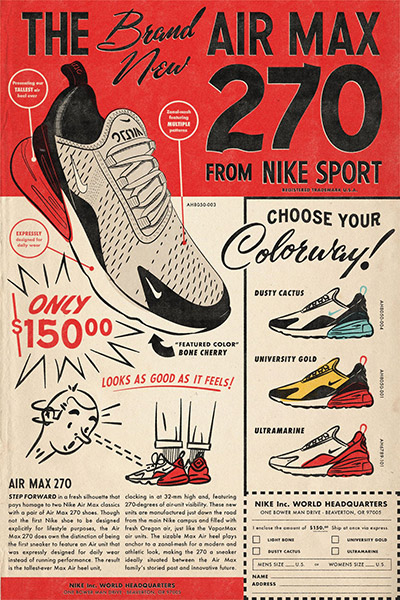 Реклама для кроссовок Nike Air Max 270 Кроссовки Nike Air Max 270 реклама