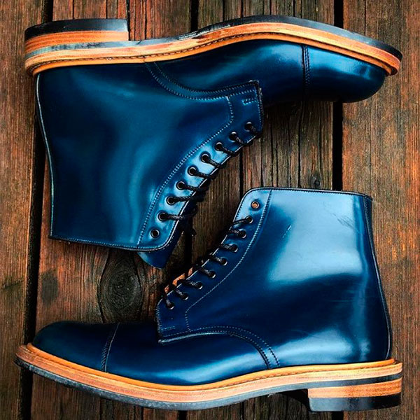 Синие ботинки из кордована 