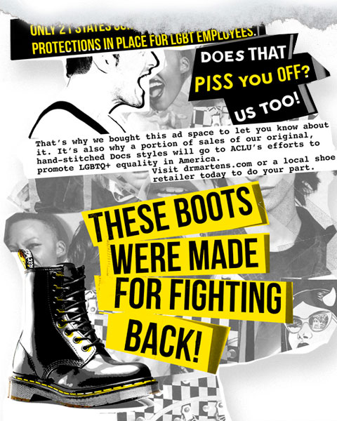 Реклама ботинок Dr. Martens 1460