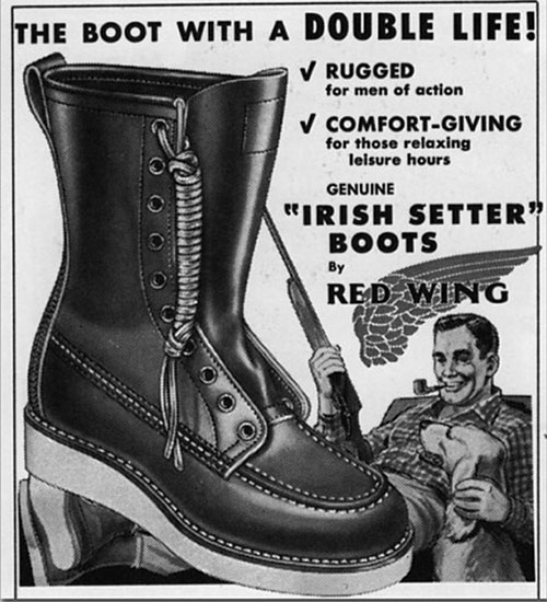 Реклама американских ботинок Red wing