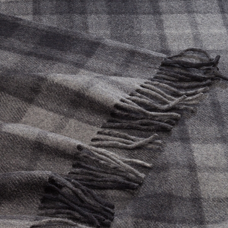 Highland Wool Blend Tartan Buchanan Grey