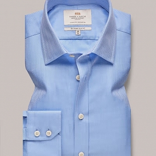 4Картинка Рубашка Hawes & Curtis Single Cuff Herringbone Blue