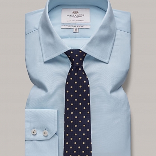 2Картинка Рубашка Hawes & Curtis Single Cuff Plain Blue