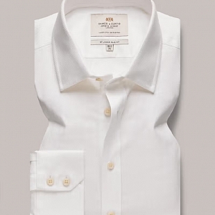 4Картинка Рубашка Hawes & Curtis Single Cuff Herringbone White