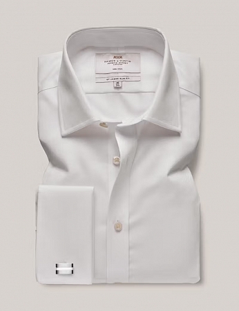 Hawes & Curtis Double Cuff Plain White