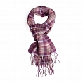 Edinburgh Lambswool Cluster Gingham Ruby/Grey