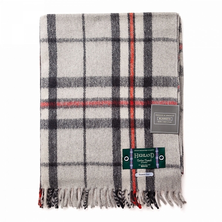 Highland Wool Knee Blanket Thomson Grey