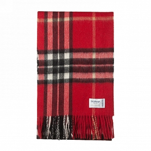 2Картинка Edinburgh Lambswool Enlarged Scotty Thom Scarf Red