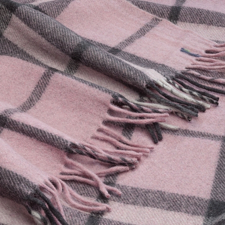 Highland Wool Blend Tartan Thomson Pink