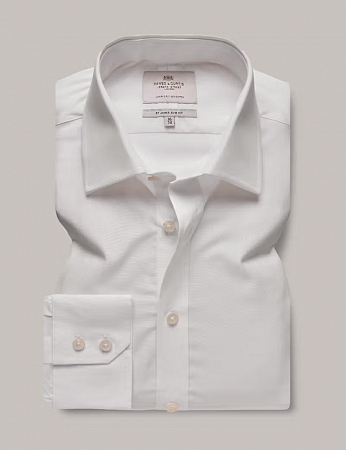 Hawes & Curtis Single Cuff Plain White