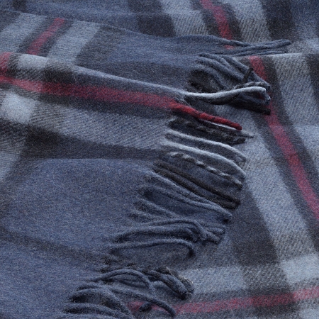 Highland Wool Blend Tartan Thomson Navy