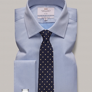 2Картинка Рубашка Hawes & Curtis Double Cuff Plain Blue