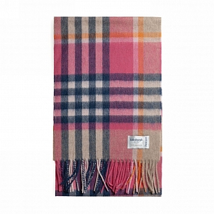 2Картинка Edinburgh Lambswool Chequer Tartan Astral Raspberry
